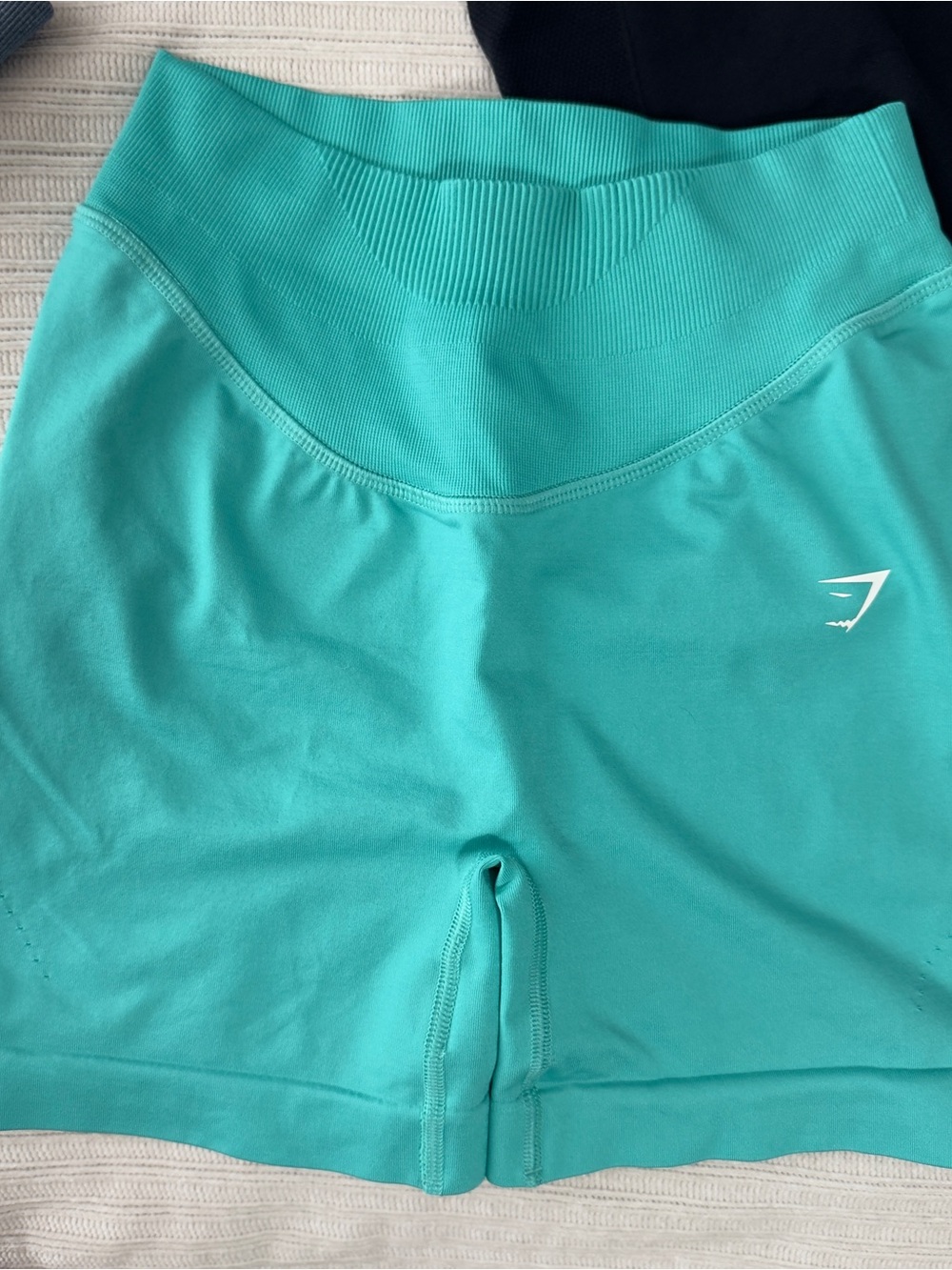 Gymshark Teal High-Waist Bike Shorts